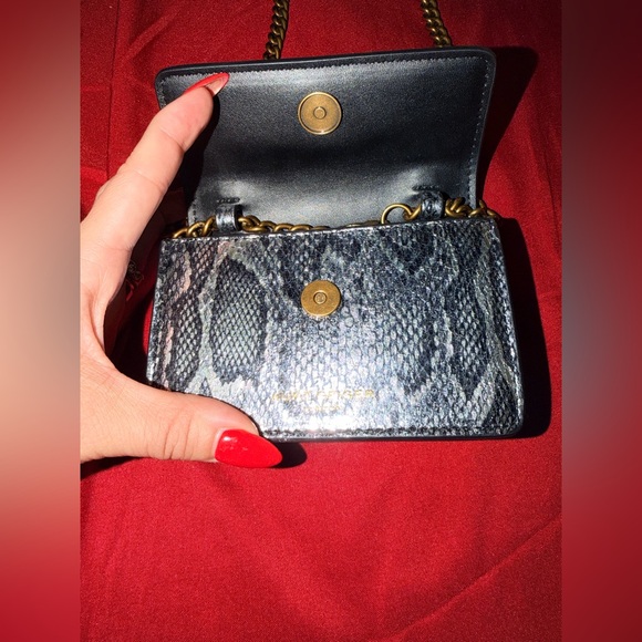 Kurt Geiger London Micro Snake Print Crossbody Bag with Gold Chain - Picture 4 of 6